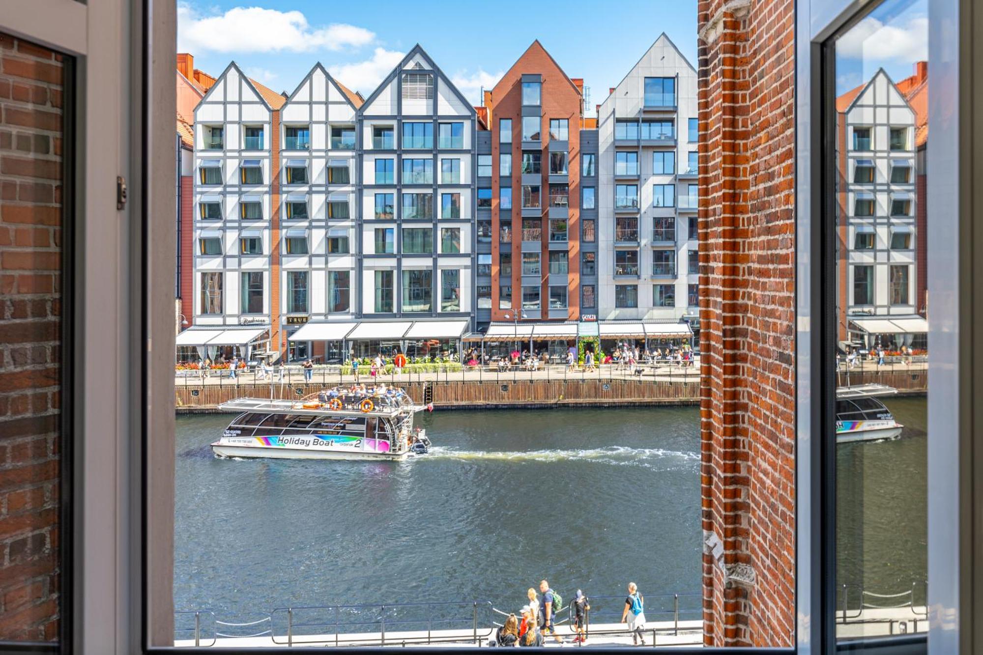 Stylowy Apartament W Sercu Starowki Z Widokiem Na Motlawe Gdańsk Exterior foto